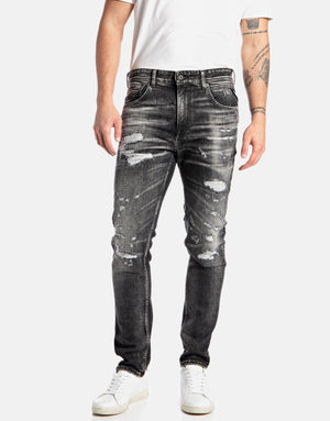 Replay Johnfrus Broken Edge Jeans Black Wash