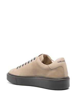 two-tone faux-leather sneakers