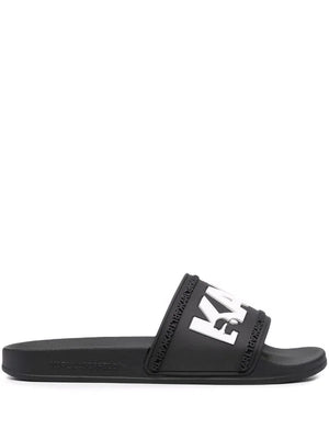 Karl Lagerfeld logo slip-on slides