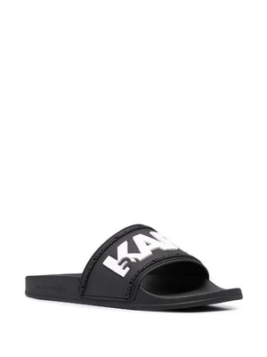 Karl Lagerfeld logo slip-on slides