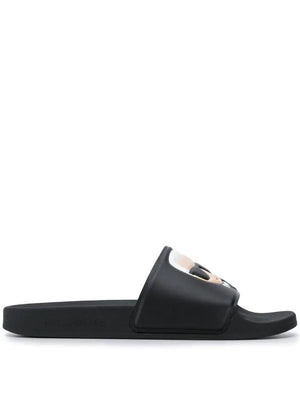 Karl Lagerfeld logo slip-on slides